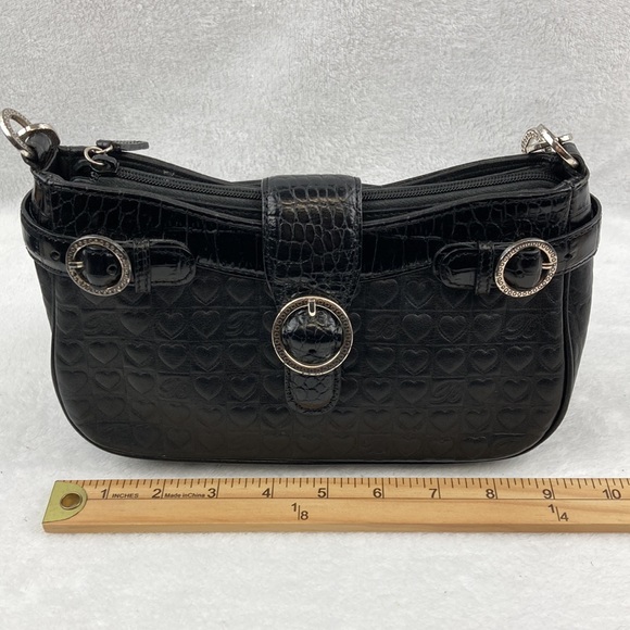 VTG Brighton Petite Leather Quilted Heart Shoulder Bag - Picture 10 of 12